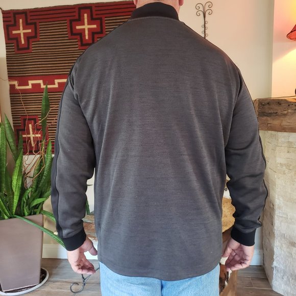 Nike Men's Golf long sleeve polo, Dri-Fit, charcoal and black, size XXL - Picture 3 of 6